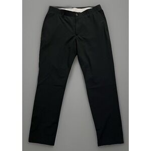 Under Armour Golf Pants Stretch Performance Casual Logo Black Men's 38x32 JBHS